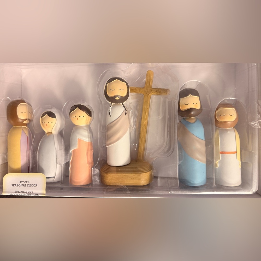 Love & Light Nativity Figurine 6 piece  Set - Multicolor Easter Religious